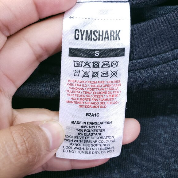 Gymshark Shirt Womens Small Long Sleeve Vital Crop Top Seamless Athleisure - Picture 2 of 8